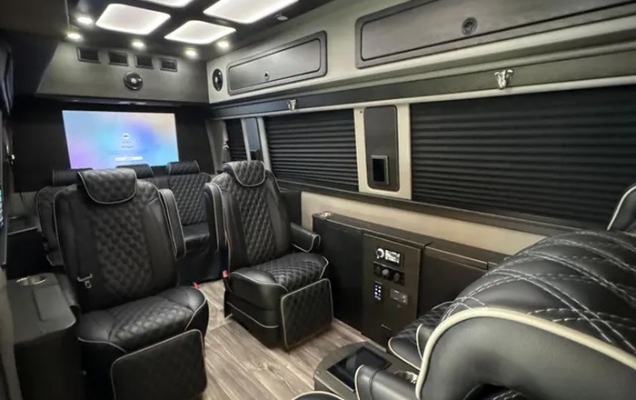 Luxury passenger van interior